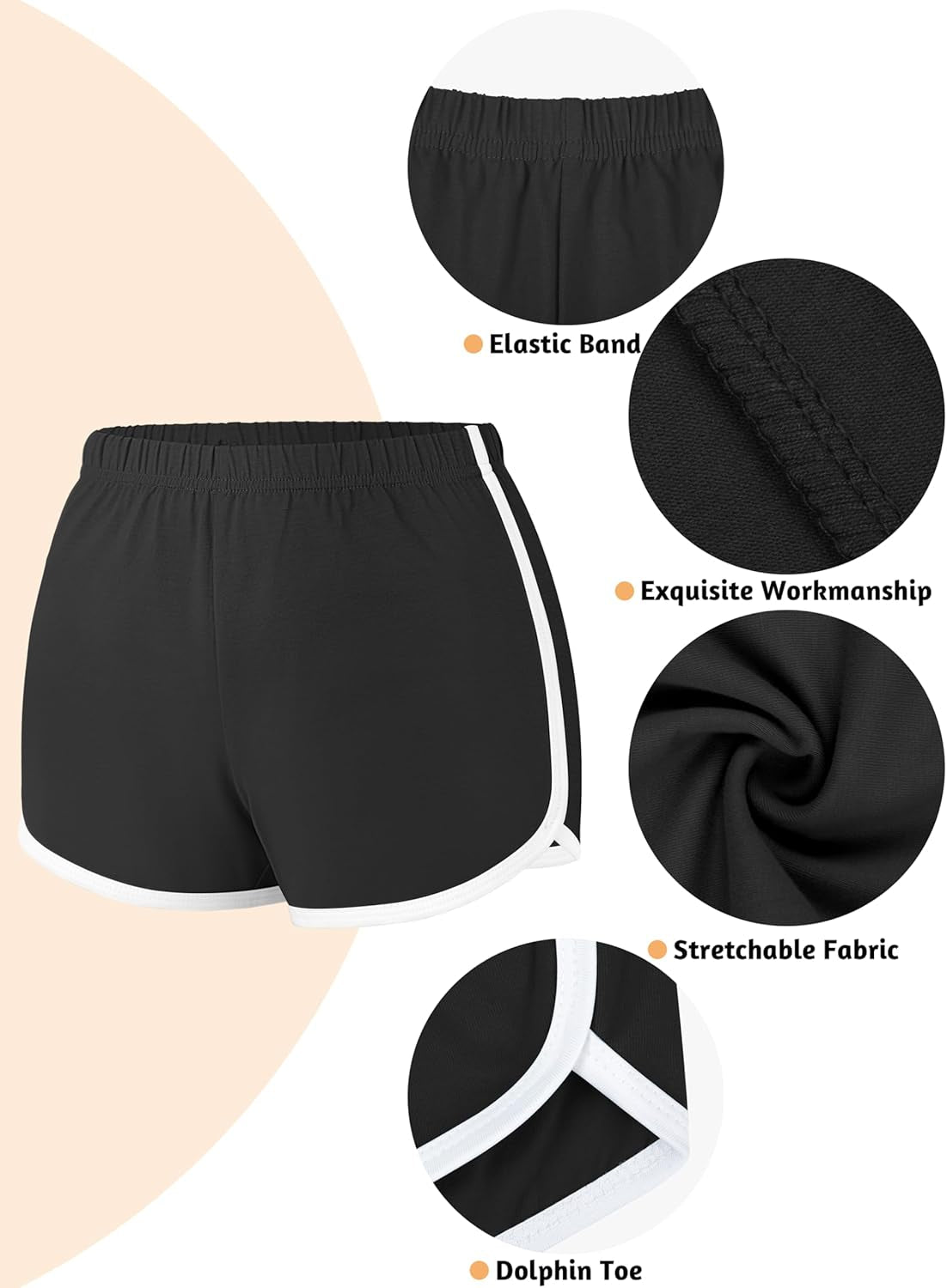 4 Pack Yoga Short Pants Cotton for Women - GRANTED STUDIOS