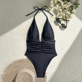 Sculpt & Sleek Deep V-Neck One-Piece Swimsuit - GRANTED STUDIOS