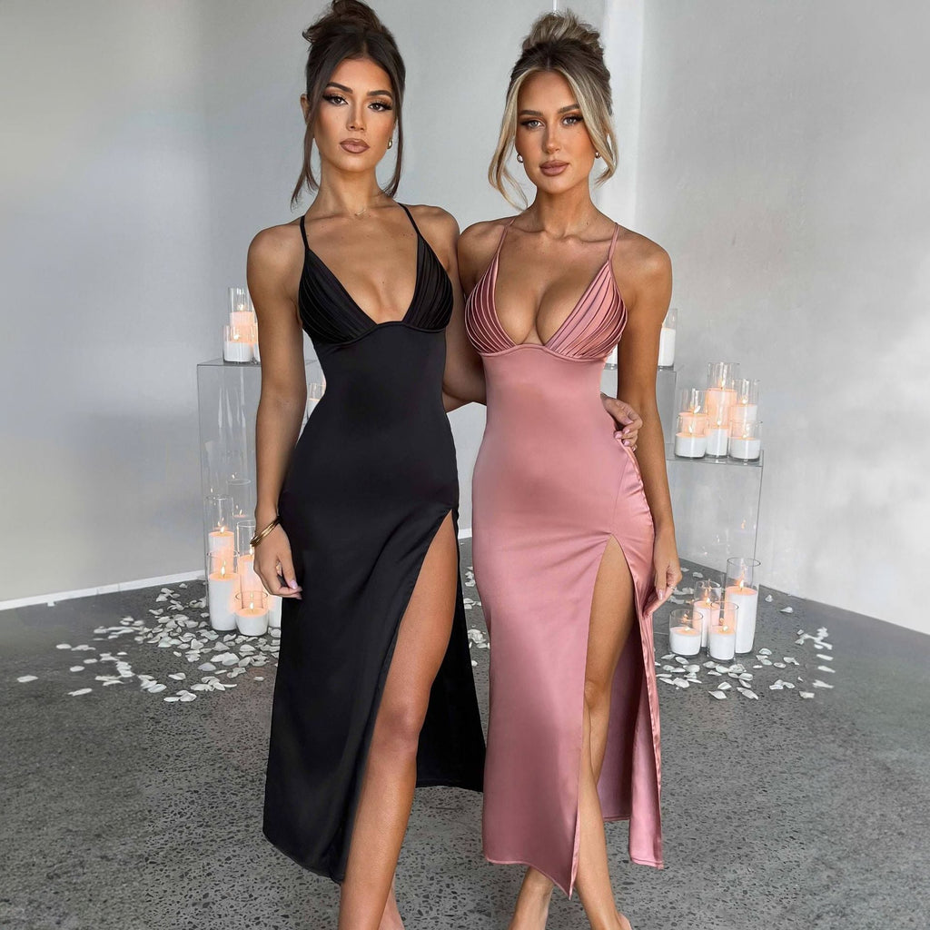 Spaghetti Strap dress w/ Split - GRANTED STUDIOS