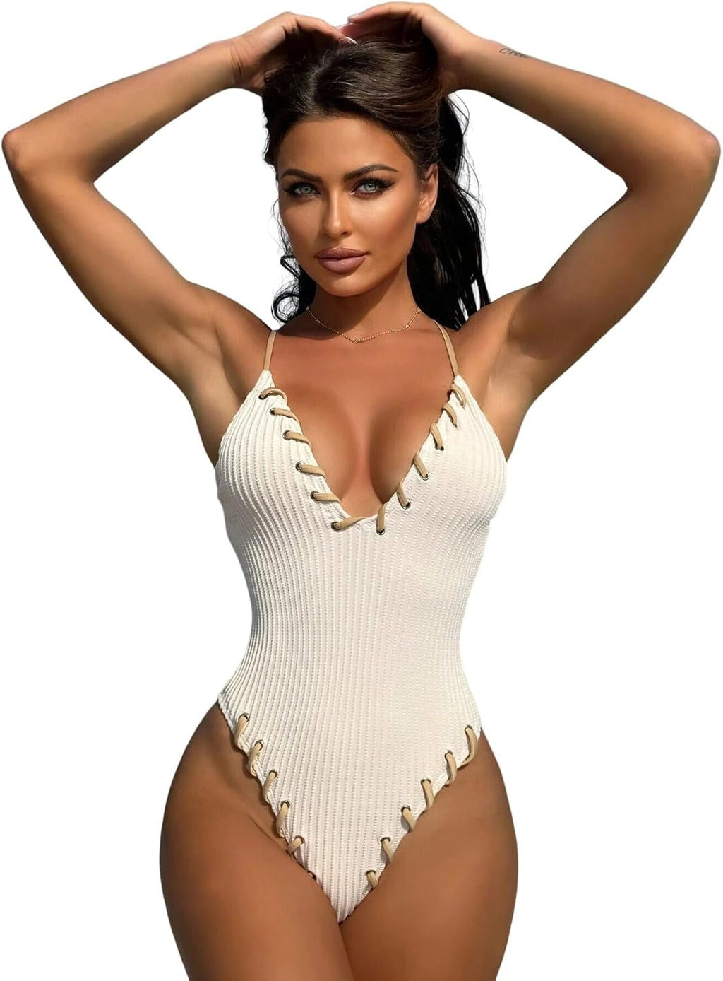Sunset Siren High-Cut V-Neck Monokini - GRANTED STUDIOS