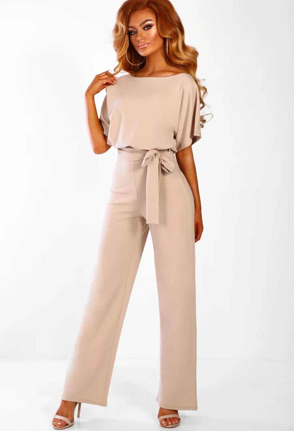Women's Lace-Up Button Short-Sleeve Formal Set - GRANTED STUDIOS
