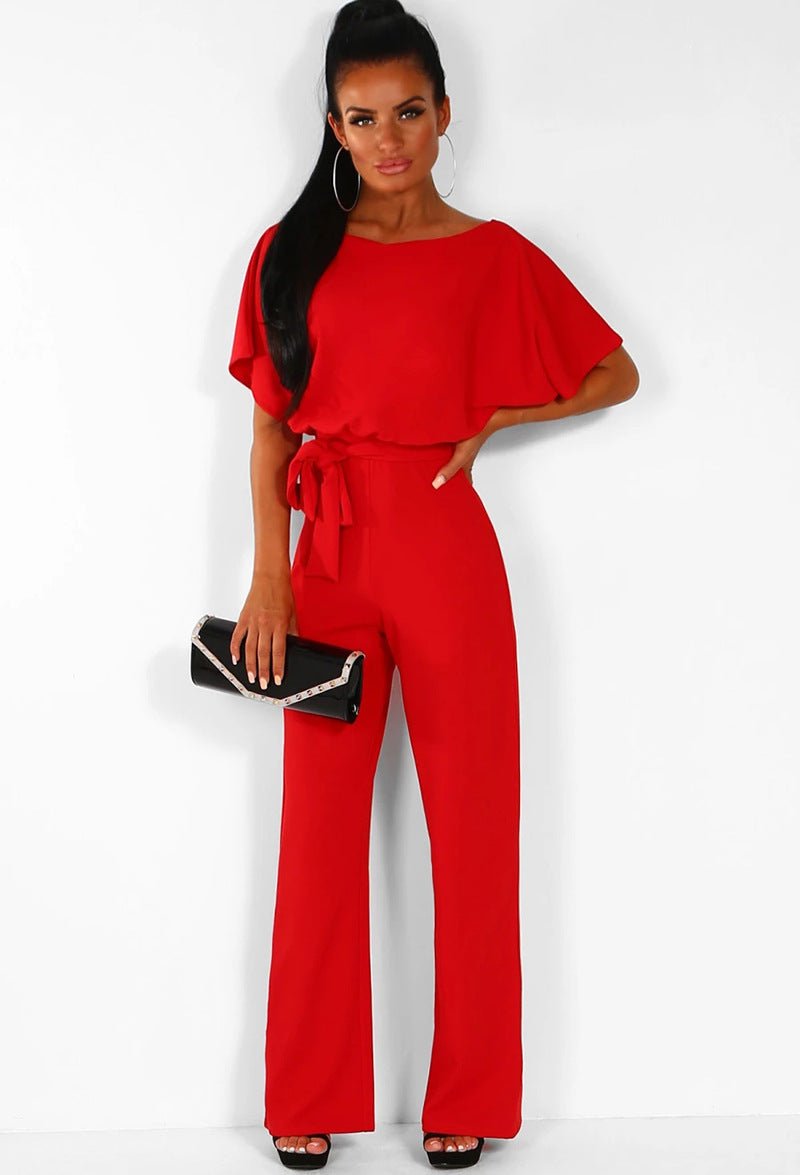 Women's Lace-Up Button Short-Sleeve Formal Set - GRANTED STUDIOS