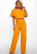 Women's Lace-Up Button Short-Sleeve Formal Set - GRANTED STUDIOS