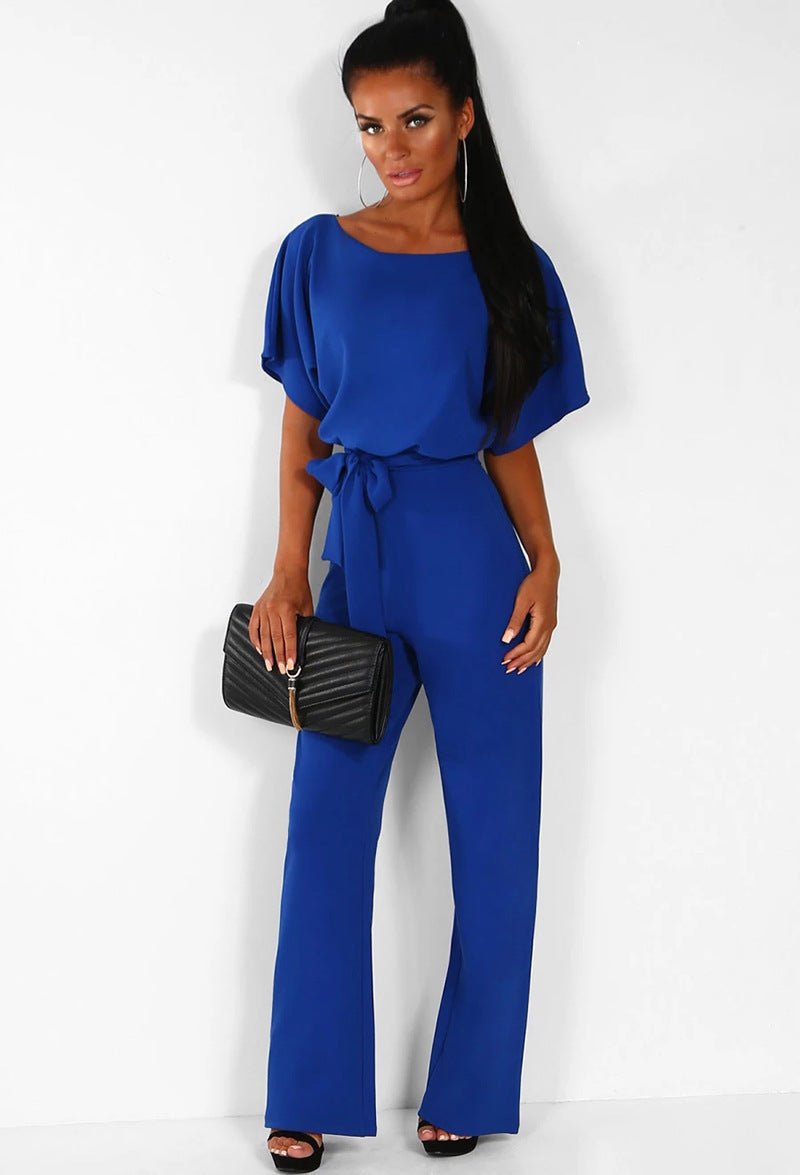 Women's Lace-Up Button Short-Sleeve Formal Set - GRANTED STUDIOS