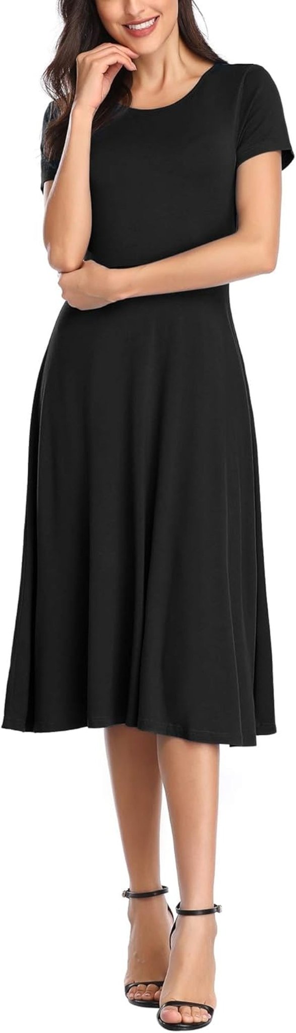 Women's Vintage Short Sleeve Casual Dress - GRANTED STUDIOS