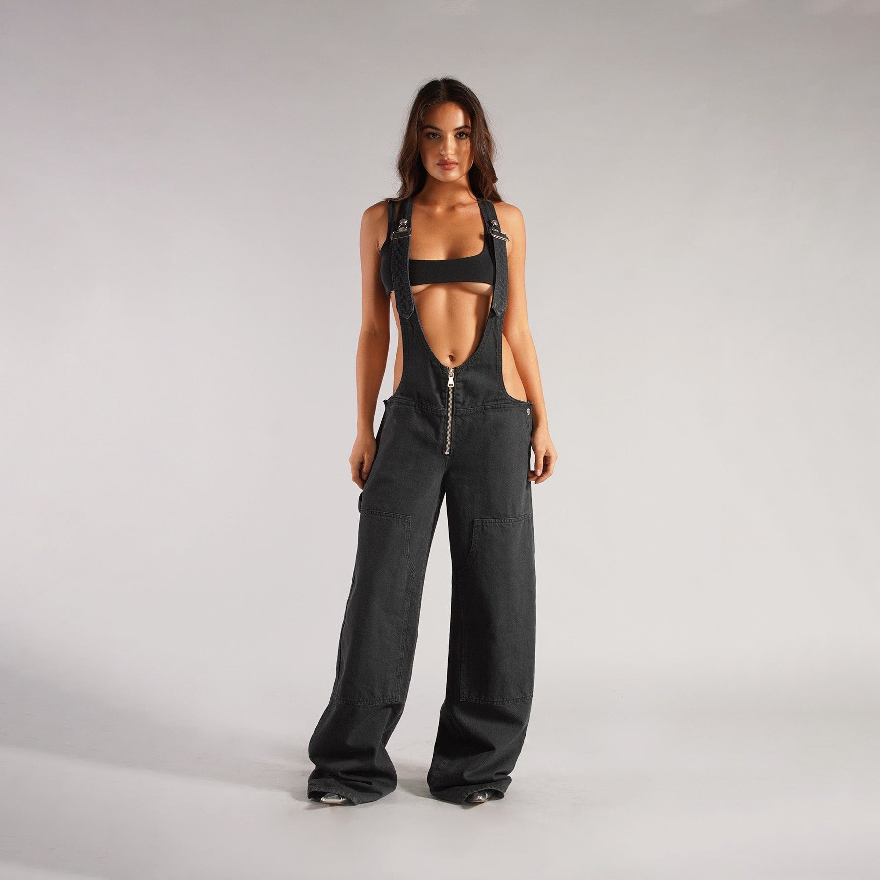 Women's Y2K Denim Overall Jumpsuit - GRANTED STUDIOS