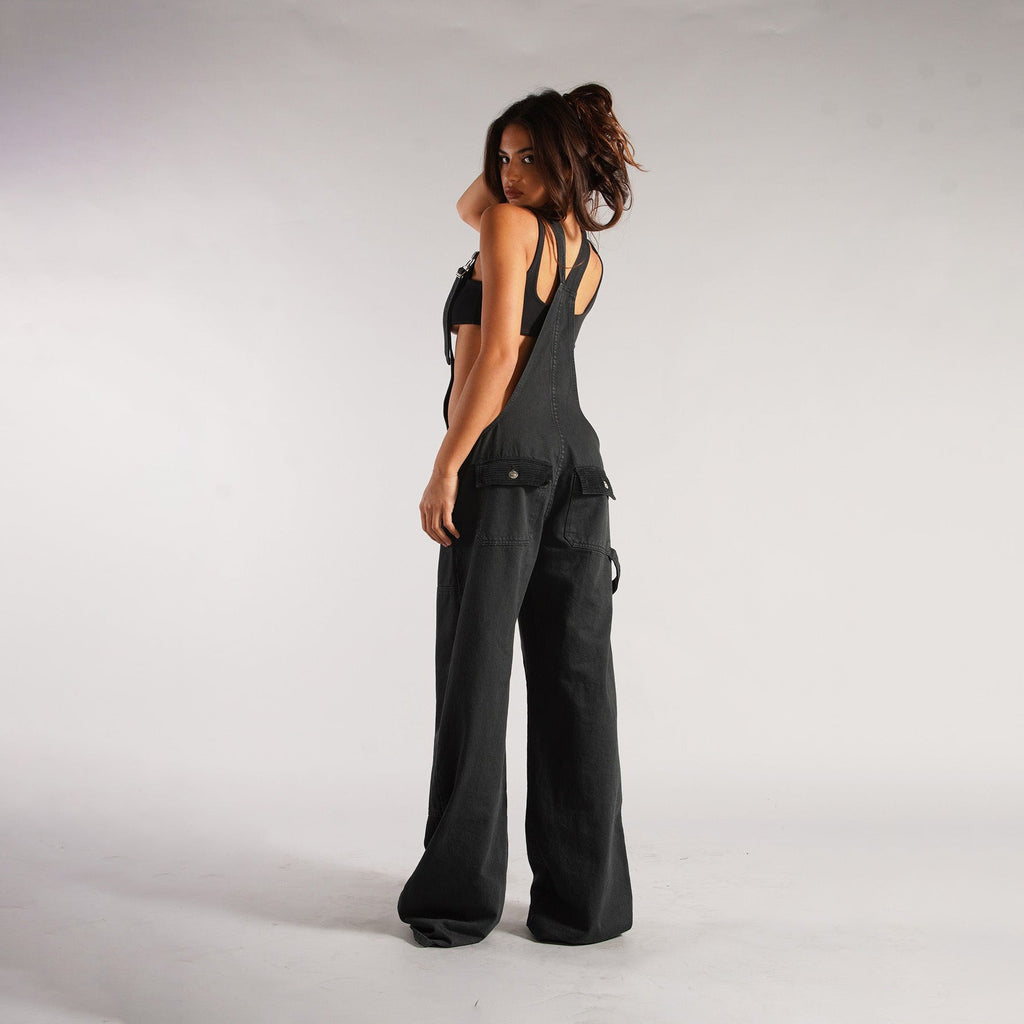 Women's Y2K Denim Overall Jumpsuit - GRANTED STUDIOS