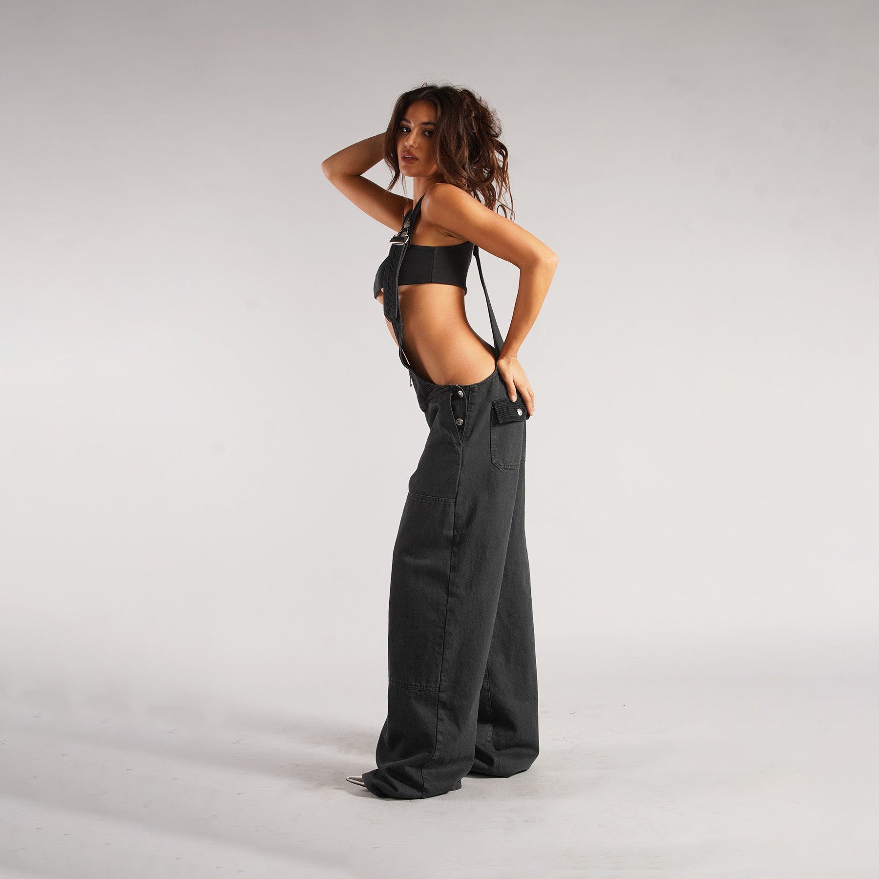 Women's Y2K Denim Overall Jumpsuit - GRANTED STUDIOS
