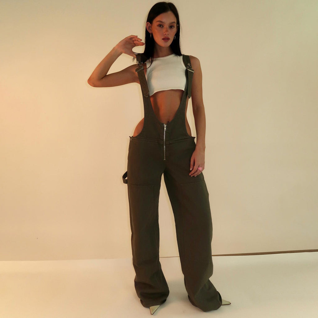 Women's Y2K Denim Overall Jumpsuit - GRANTED STUDIOS